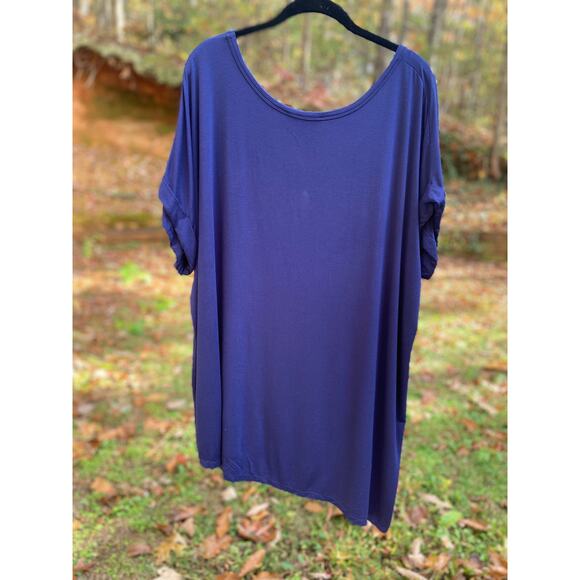 TWIGGY Lot of 2 Shirts Tops Green Blue Short Sleeve Plus Size  SZ 2XL C100143 - Picture 6 of 8